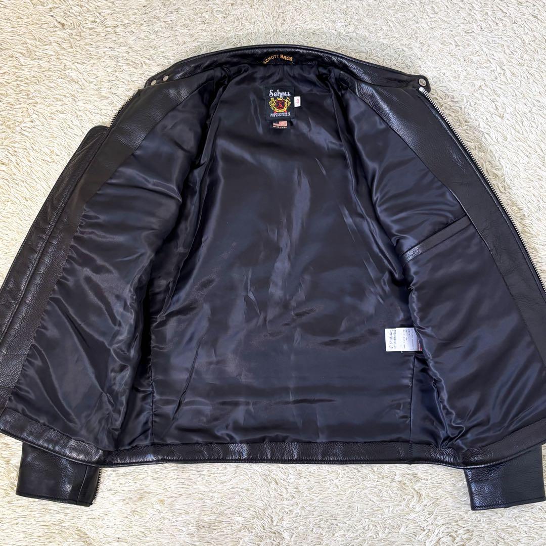 【極美品】ショット シングルライダースジャケット 541XX ブラック 40