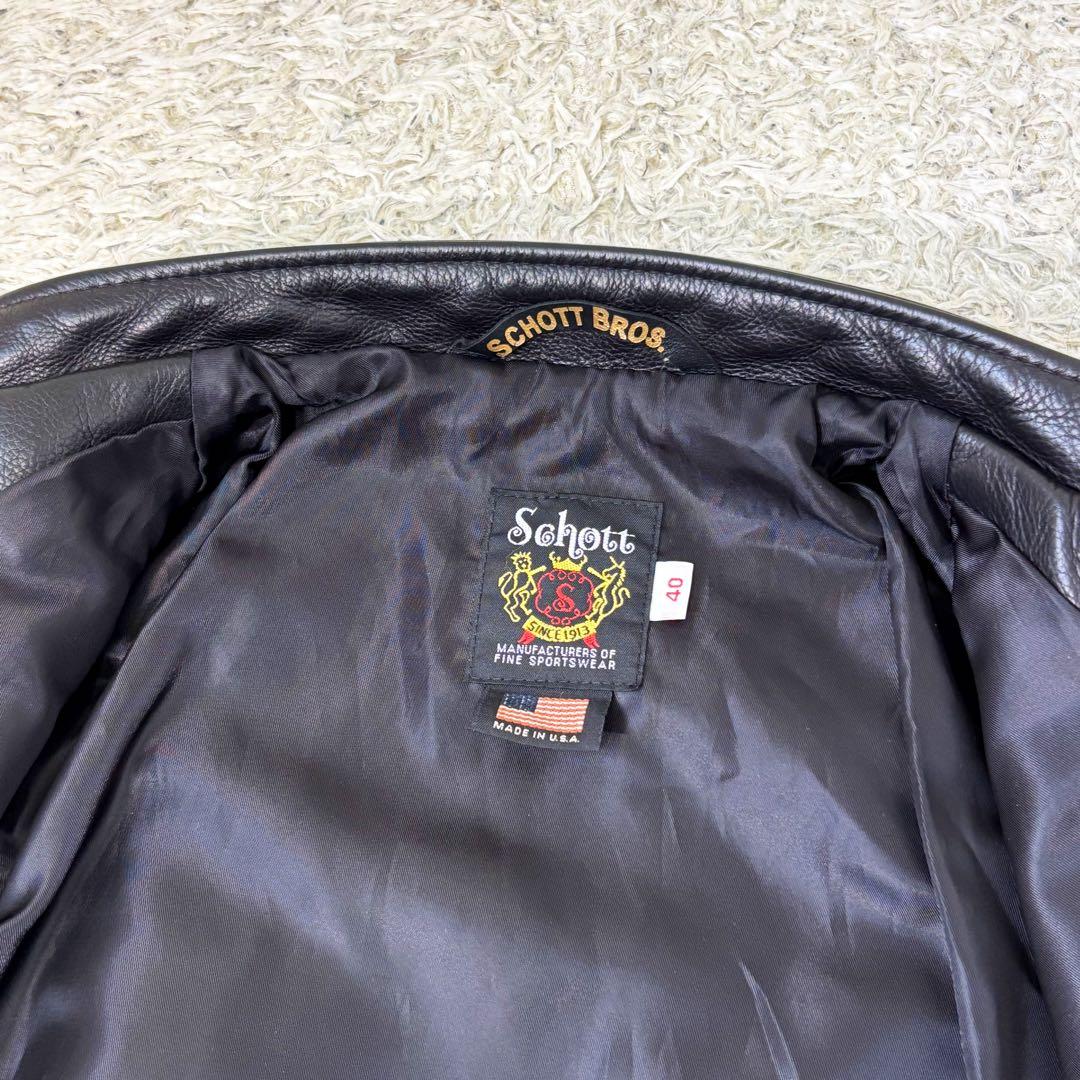 【極美品】ショット シングルライダースジャケット 541XX ブラック 40