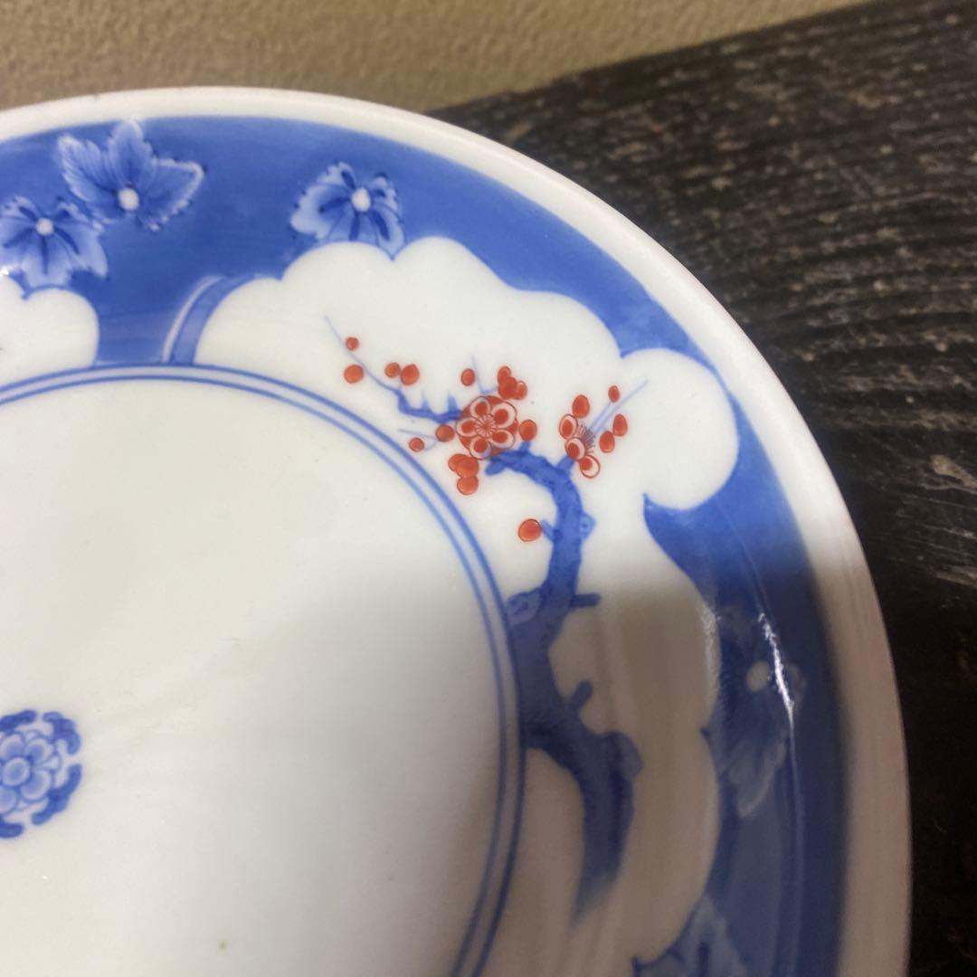 色絵松竹梅6寸皿5枚セット