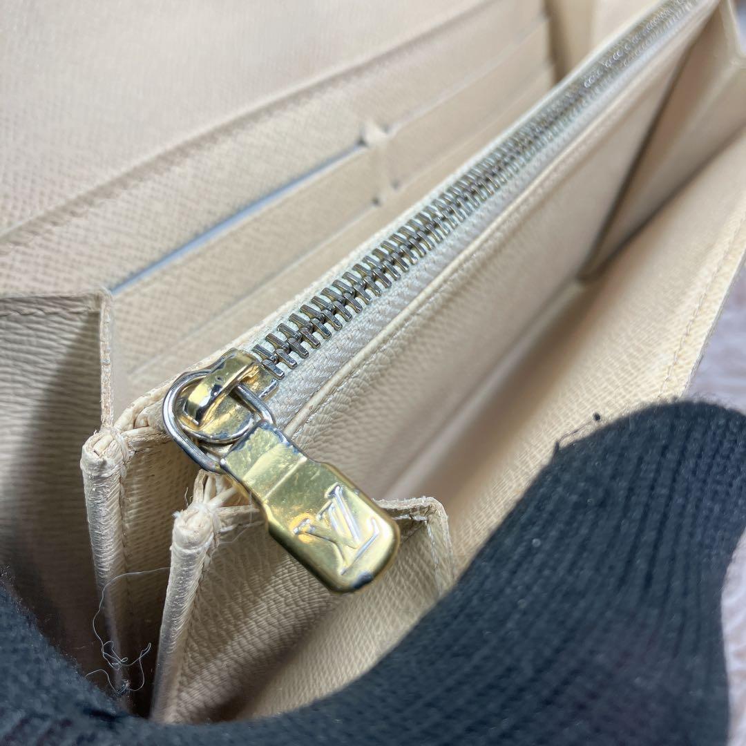 美品 ルイヴィトン ダミエアズール ポルトフォイユ サラ レディース 長財布