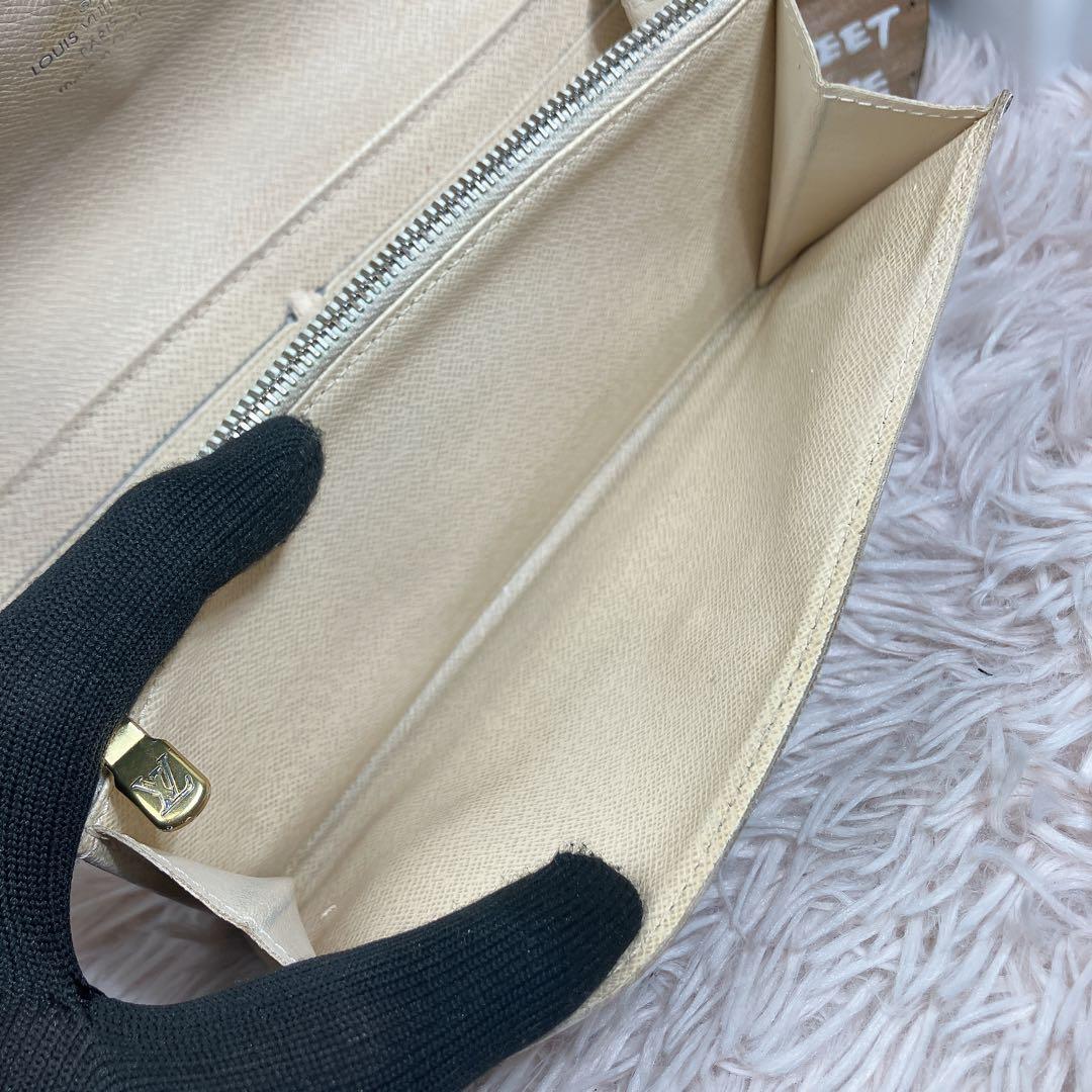 美品 ルイヴィトン ダミエアズール ポルトフォイユ サラ レディース 長財布