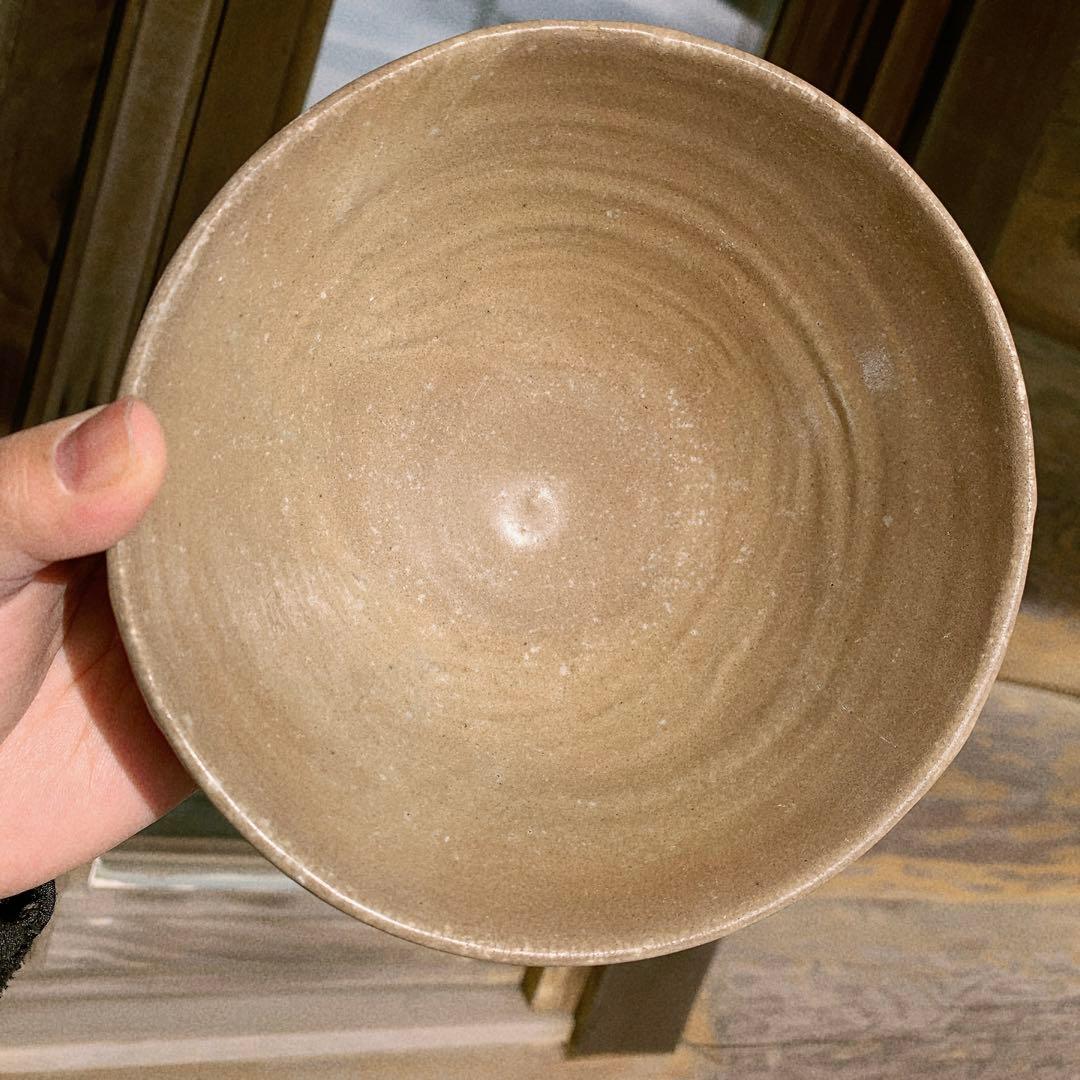 李朝　高麗　抹茶茶碗　大きな茶碗　朝鮮　韓国　骨董品　中国　古美術　欠けあり