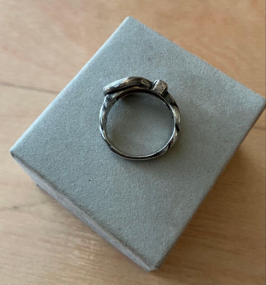 エルメス HERMES ブックルセリエ シルバーリング 指輪 11号