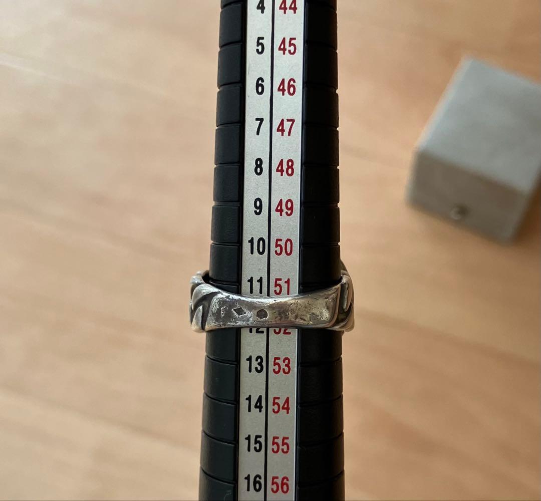 エルメス HERMES ブックルセリエ シルバーリング 指輪 11号