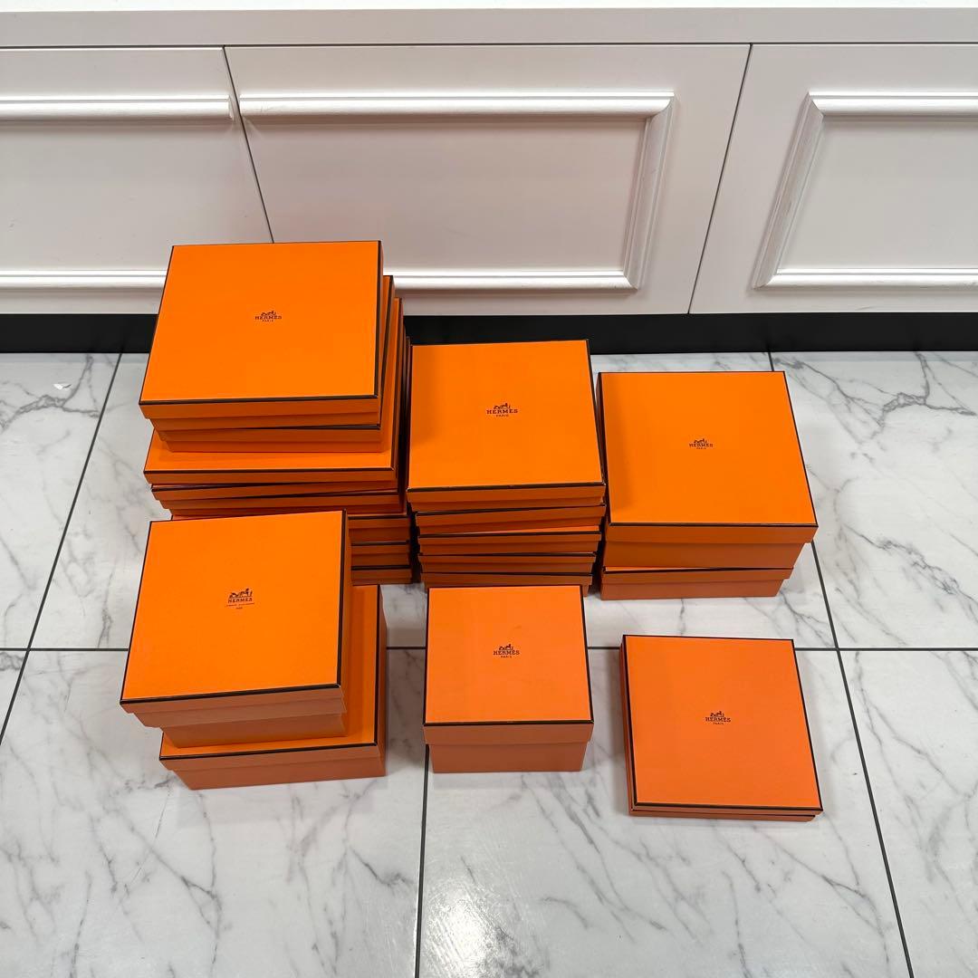 21 美品　HERMES　エルメス　オレンジ 空箱　化粧箱　20個セット