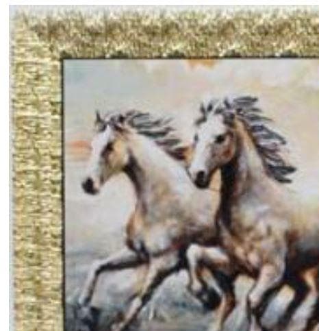 イタリア 額絵 アートフレーム 馬 駿馬 ゴールドフレーム 50100-0244