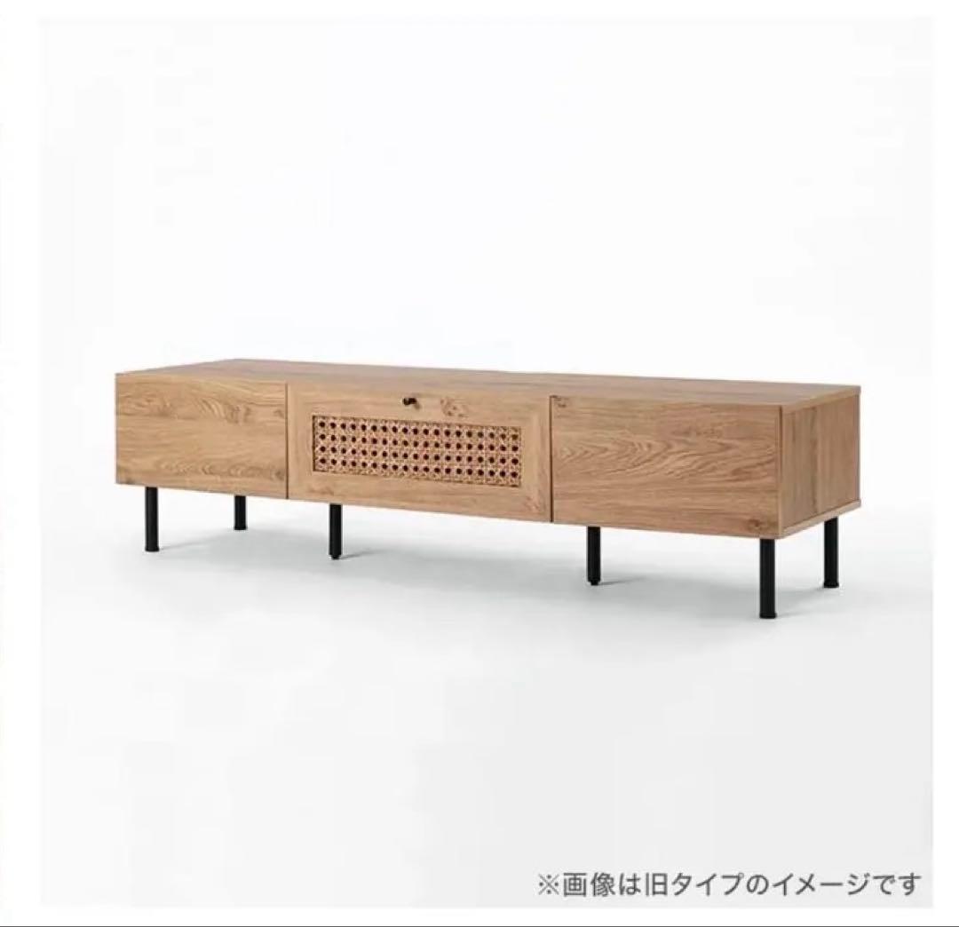 【美品】LOWYA ラタン調 ローテレビボード テレビ台 北欧風