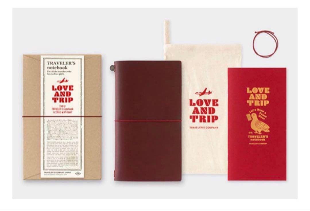 新品 レギュラーサイズ トラベラーズノート LOVE AND TRIP レッド