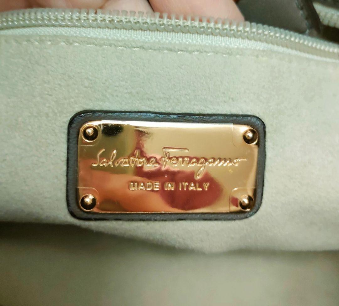 Salvatore Ferragamo ラビットファー×スウェード ハンドバッグ