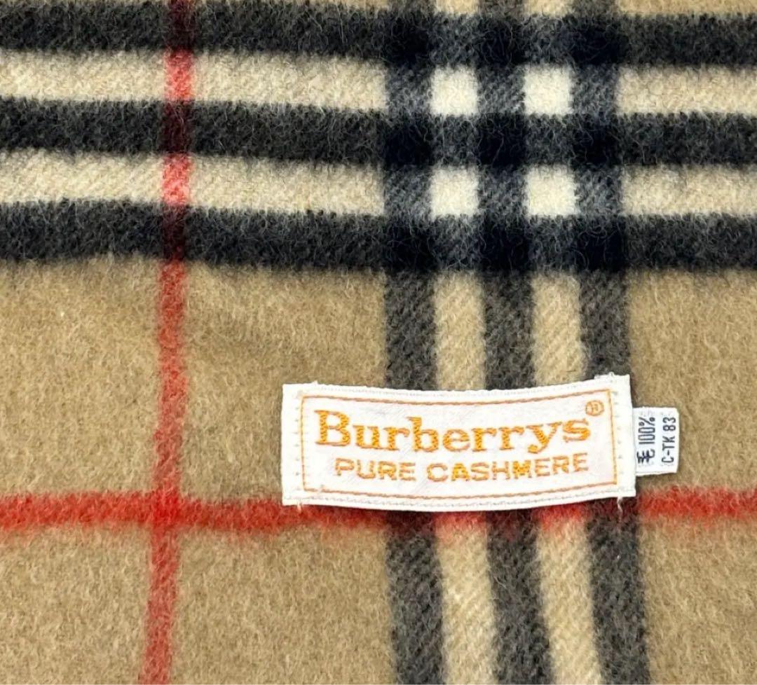 極美品Burberrys バーバリーカシミヤ 100%ノバチェックマフラー