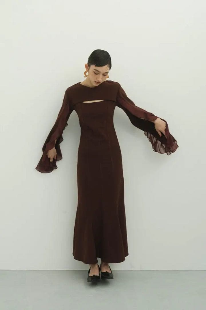 Knuth Marf frill sleeves one piece XSサイズ