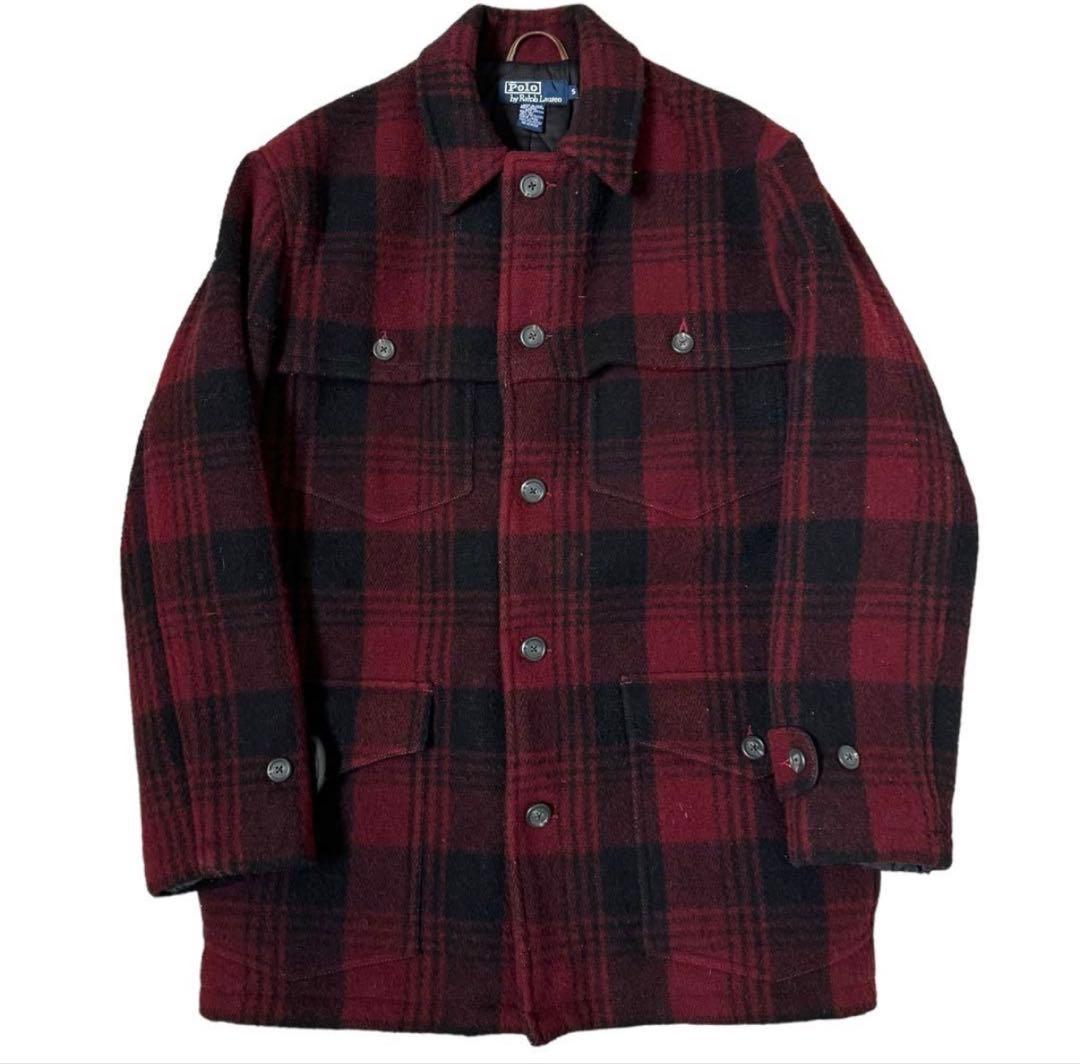 ポロラルフローレン　チェック　ウールジャケット