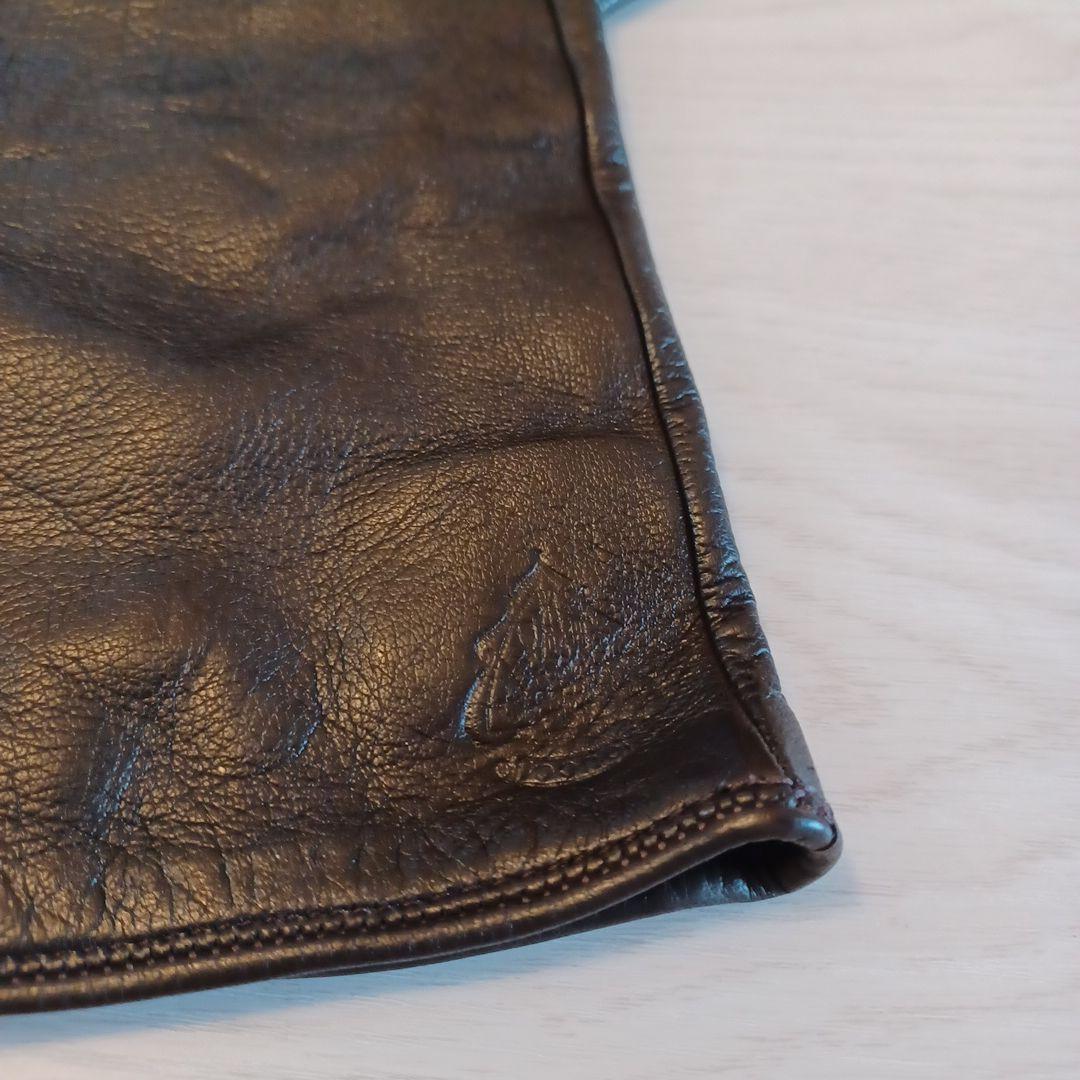 GUCCIブラウンレザー ロンググローブ