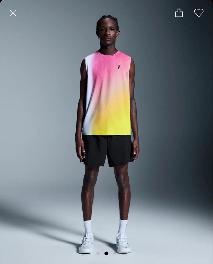 On court tank ホワイトライム　Mサイズ