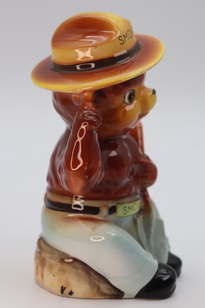 ビンテージ品　スモーキー・ザ・ベア 貯金箱 陶器製 約15cm