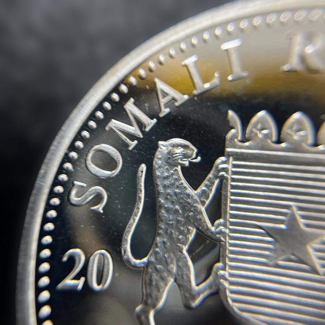 【純銀】ソマリア共和国　2018年　エレファント銀貨100シリング　1オンス②