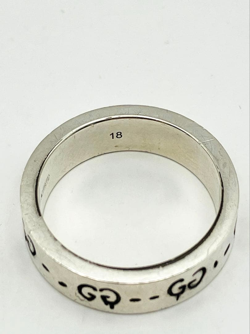 GUCCI ゴーストリング　スカル　シルバー925 18号