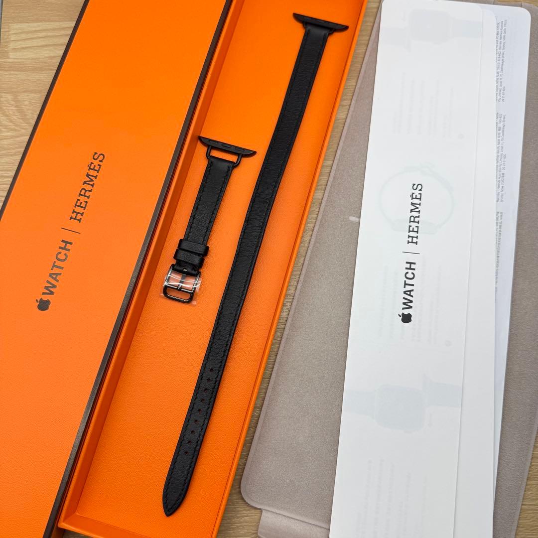 2279 Apple Watch エルメス　ブラックドゥブルトゥール　二重