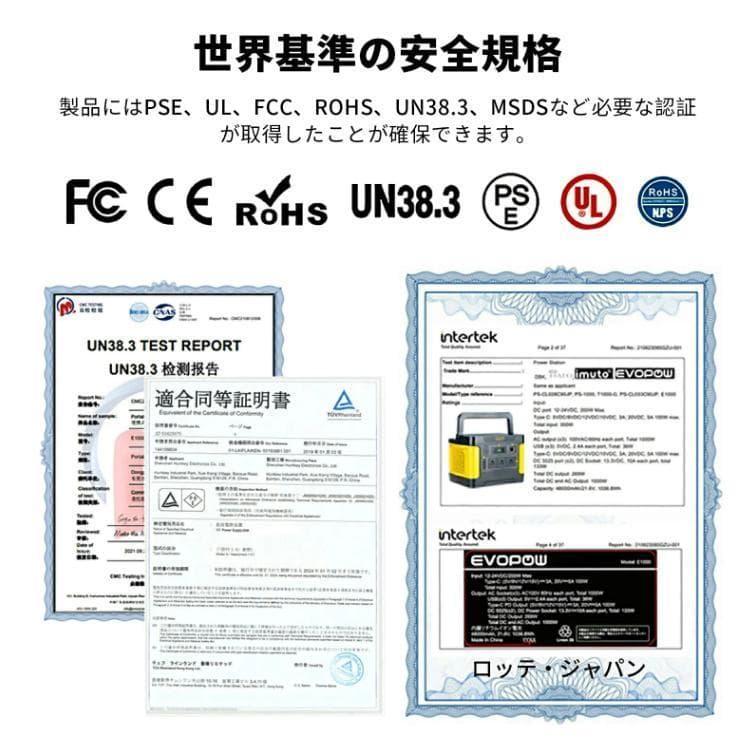 全新品・2年保証ポータブル電源 1531Wh