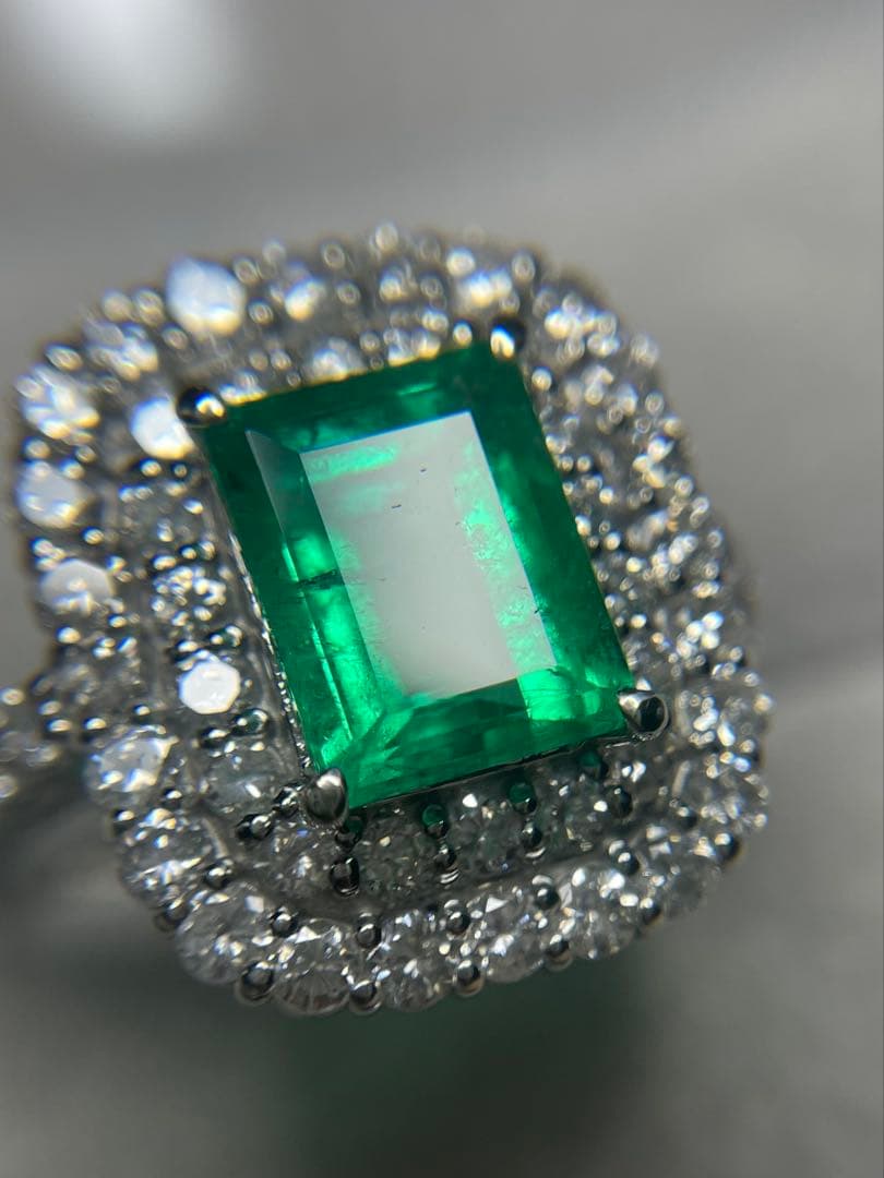 最終交渉可JA27★最高級 コロンビア産 エメラルド2.57ct リング 鑑付