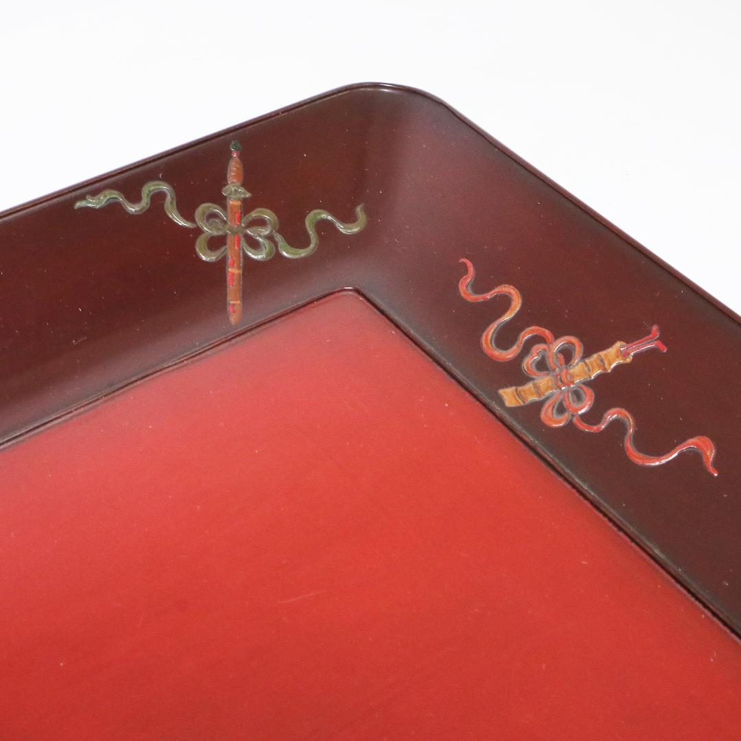 高岡漆器　勇助塗 石井祐介 造　お盆　5客　共箱