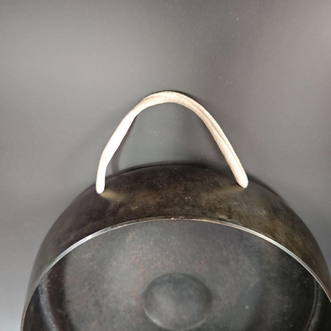 イ395 銅鑼『唐銅風炉師　藤井宗喜』『砂張銅　鳴物　銅鑼　共箱』茶道具