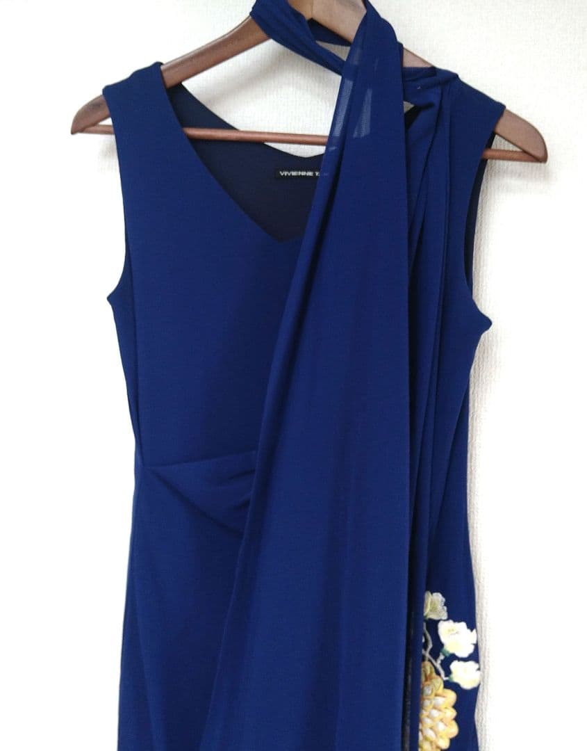 VIVIENNE TAM 刺繍ノースリーブレスドレス(ひざ丈)サイズ0