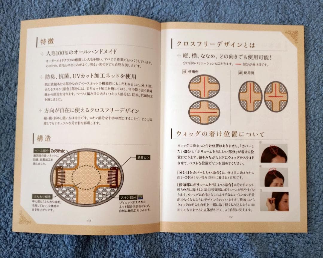 アートネイチャー 部分ウィッグ ジュリアオージェ クロスフリーウィッグ（チャ）