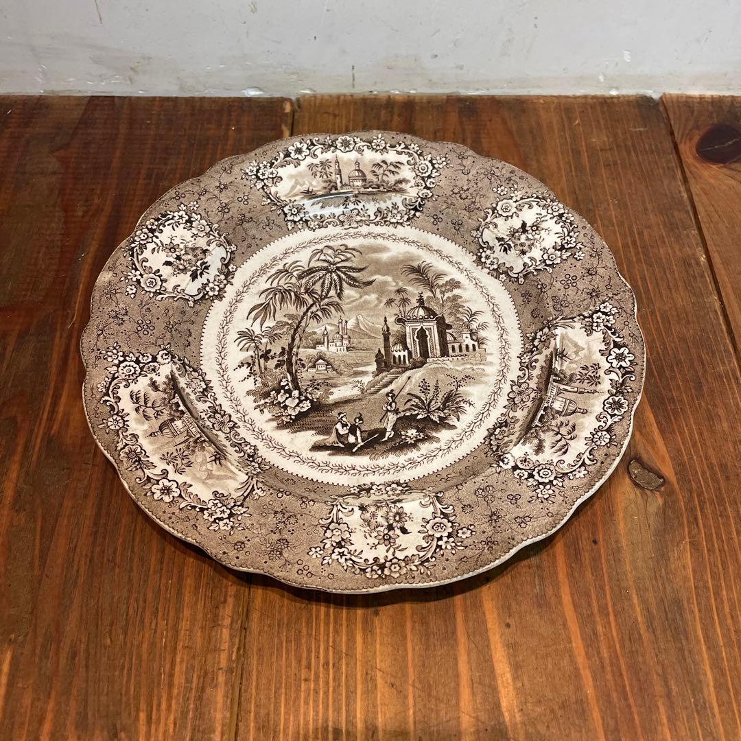 美品　リッジウェイ・オリエンタル　スタッフォードシャー　転写　アンティーク　希少