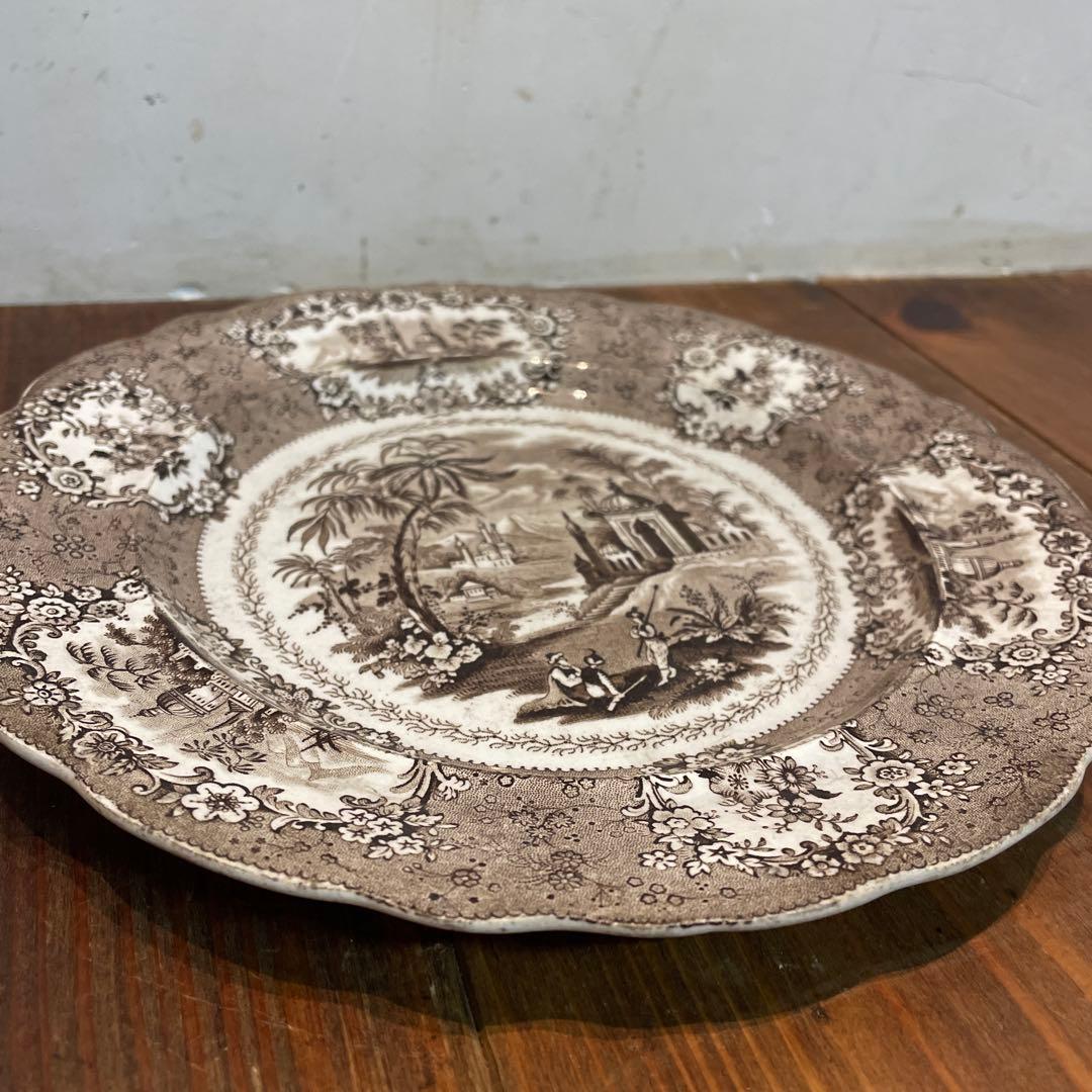 美品　リッジウェイ・オリエンタル　スタッフォードシャー　転写　アンティーク　希少