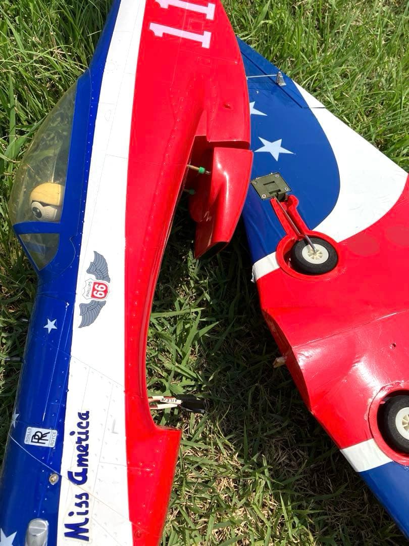 お引取り希望！　中古 RC電動飛行機 ムスタング Miss America