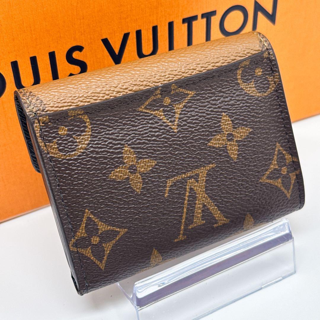 ルイヴィトン モノグラム ポルトフォイユ ゾエ 二つ折り 財布 リバース 茶色