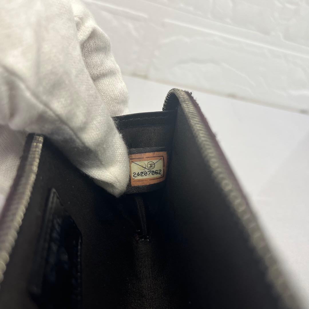 CHANEL シャネル ケース カメリア 財布 ブラック ファスナー良好