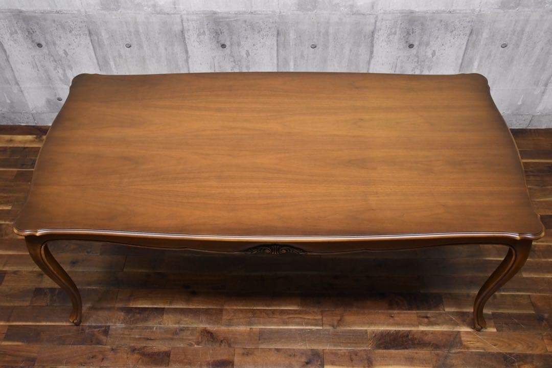 EIK69 カリモク ダイニングテーブル W1800 猫脚 彫刻装飾 ロココ調