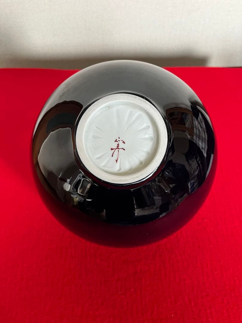 柳雨軒 三代 人間国宝 徳田八十吉（正彦銘）碧明釉 壺 高さ約16㎝ T298