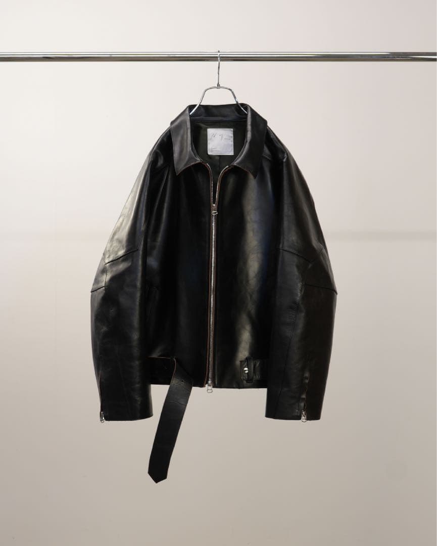 サイズ2 Ancellm H.L ZIP UP JACKET レザージャケット