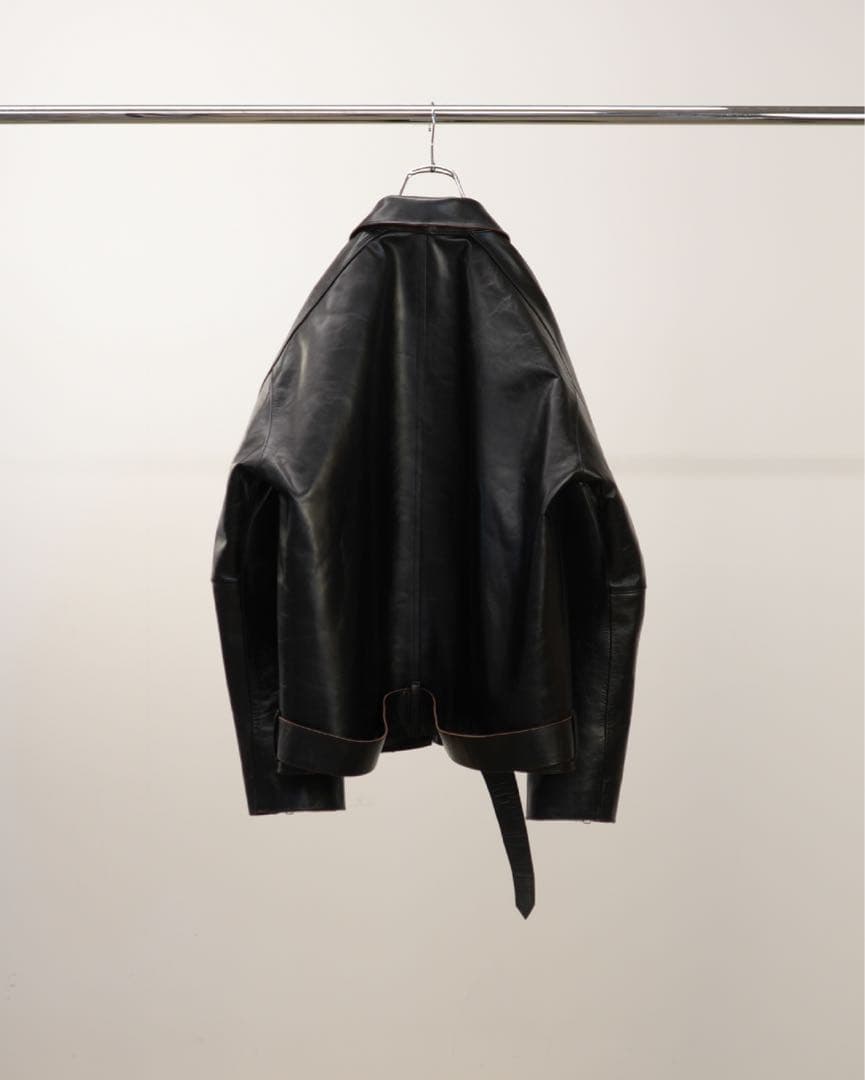 サイズ2 Ancellm H.L ZIP UP JACKET レザージャケット