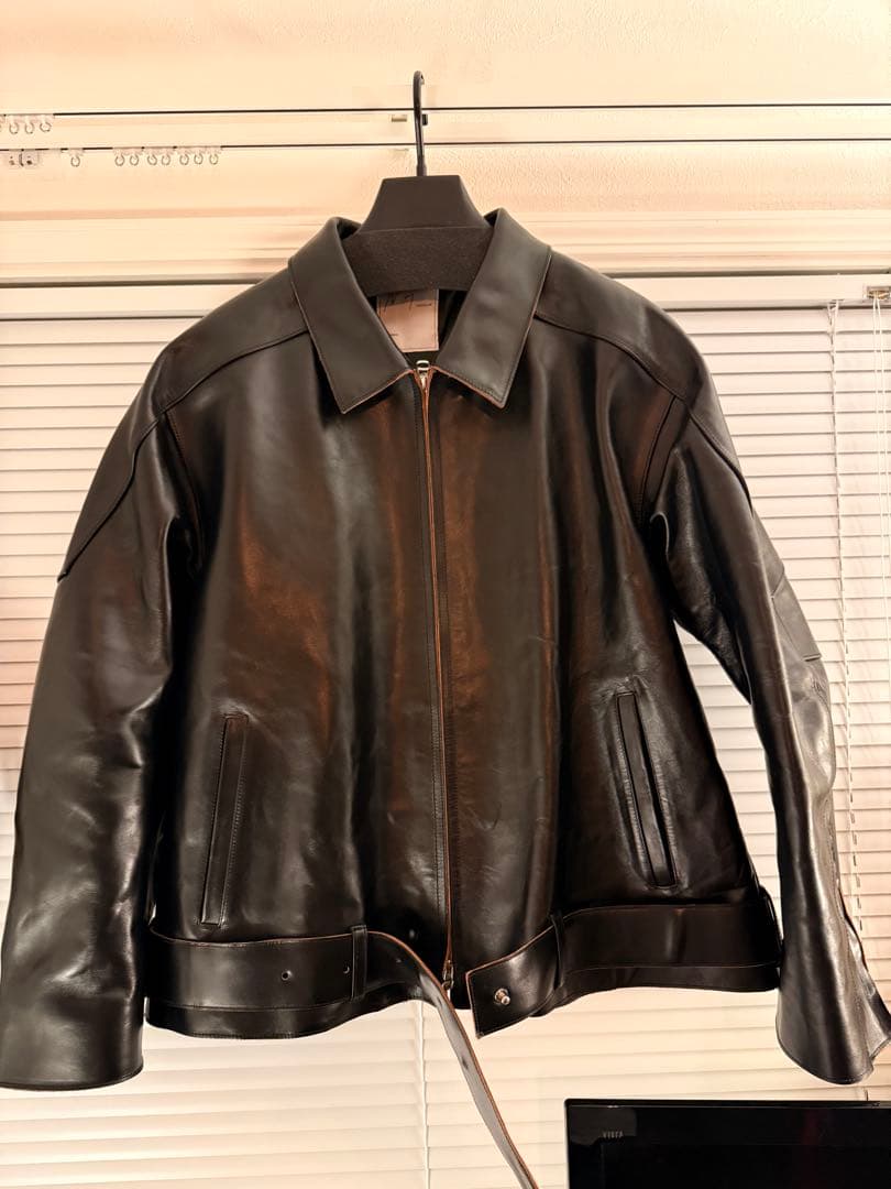 サイズ2 Ancellm H.L ZIP UP JACKET レザージャケット