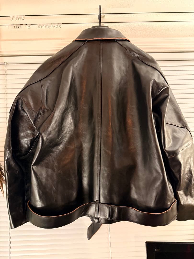 サイズ2 Ancellm H.L ZIP UP JACKET レザージャケット