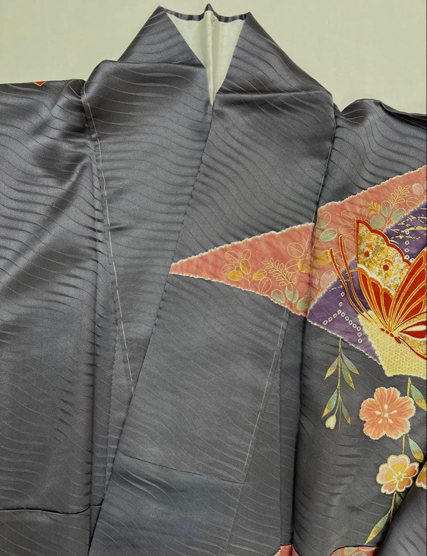 振り袖　フルセット　長襦袢　成人式　金彩加工　刺繍入り　セット　しつけ付　586