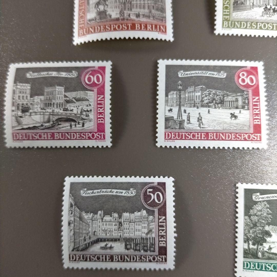 1701 外国切手 ベルリン地区 建物 古都ベルリン 12種完 凹版印刷