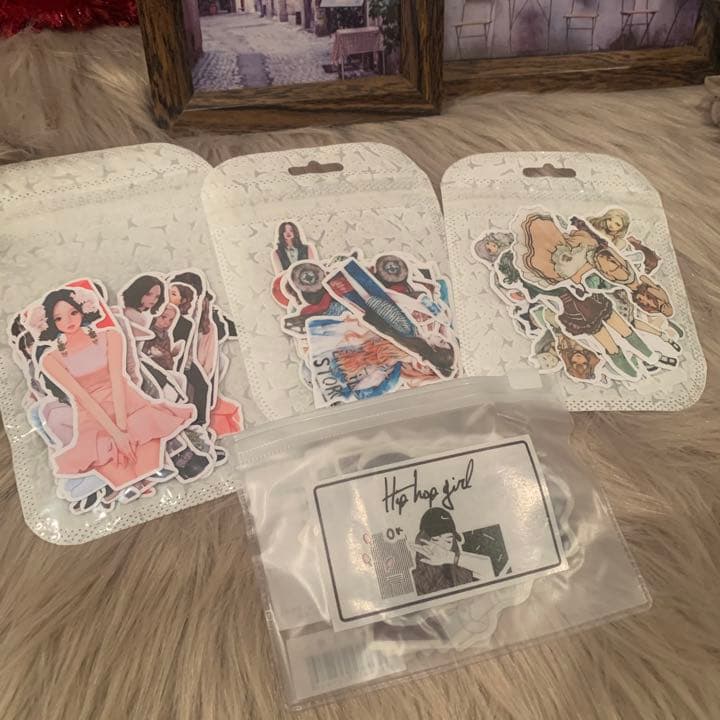 ▶︎import/最終価格♡女の子ステッカー女の子シール限定セット♡