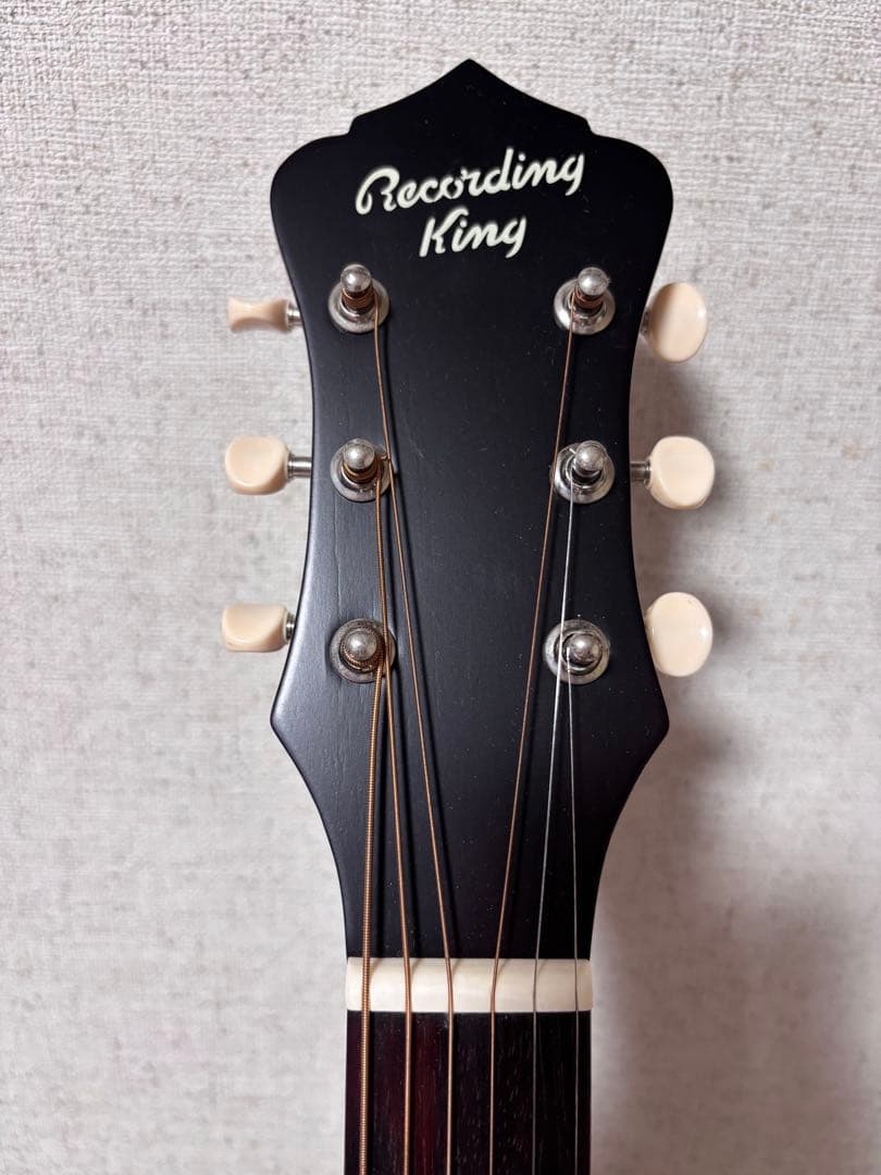 オール単板Recording King ドレッド　エレアコースティックギター