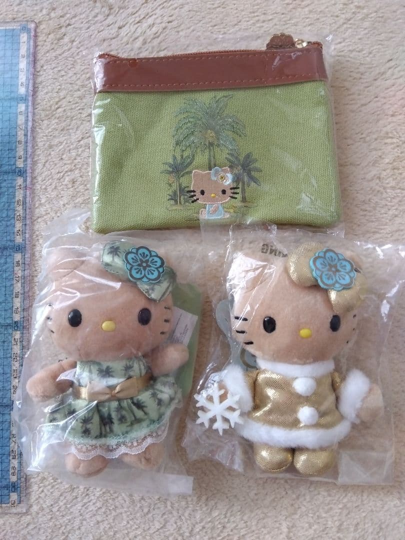 カハラ　キティ　ハワイ　ぬいぐるみ　ポーチ　限定　完売　3点セット