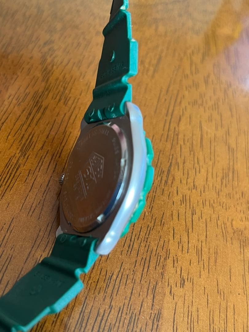 美品 TAG Heuer 372.513 メンズ グリーンラバーベルト 稼働品