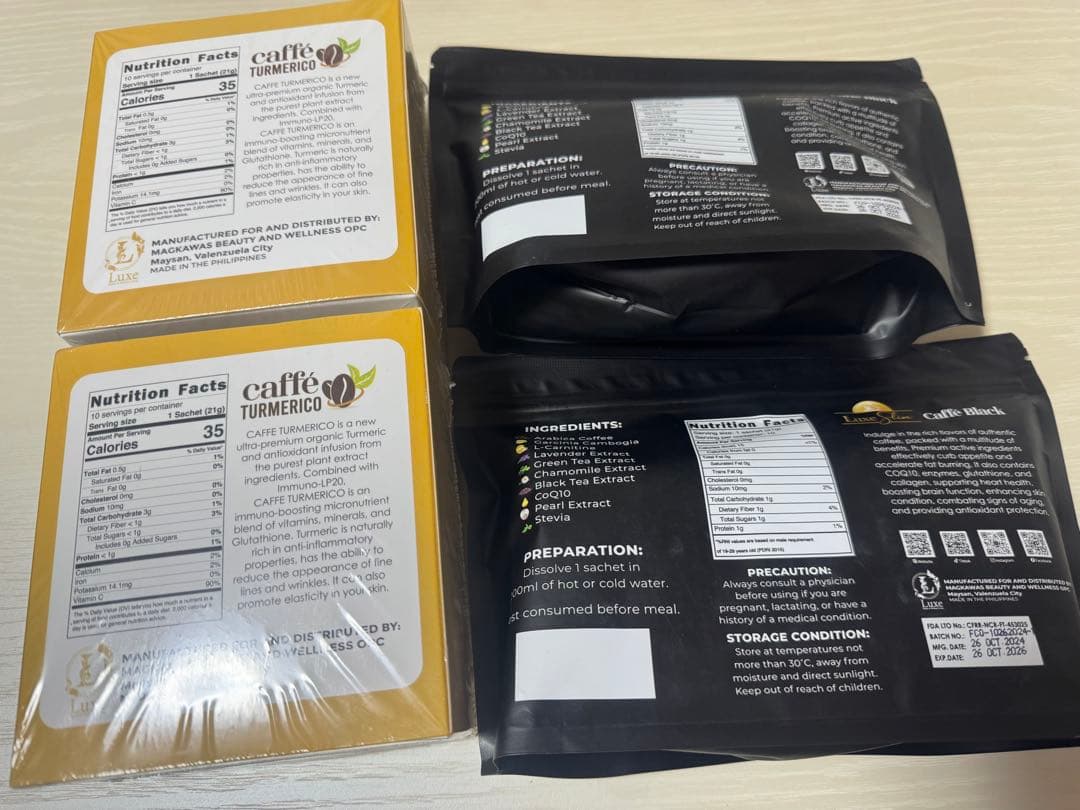 コーヒー TURMERICO & BLACK COFFEE