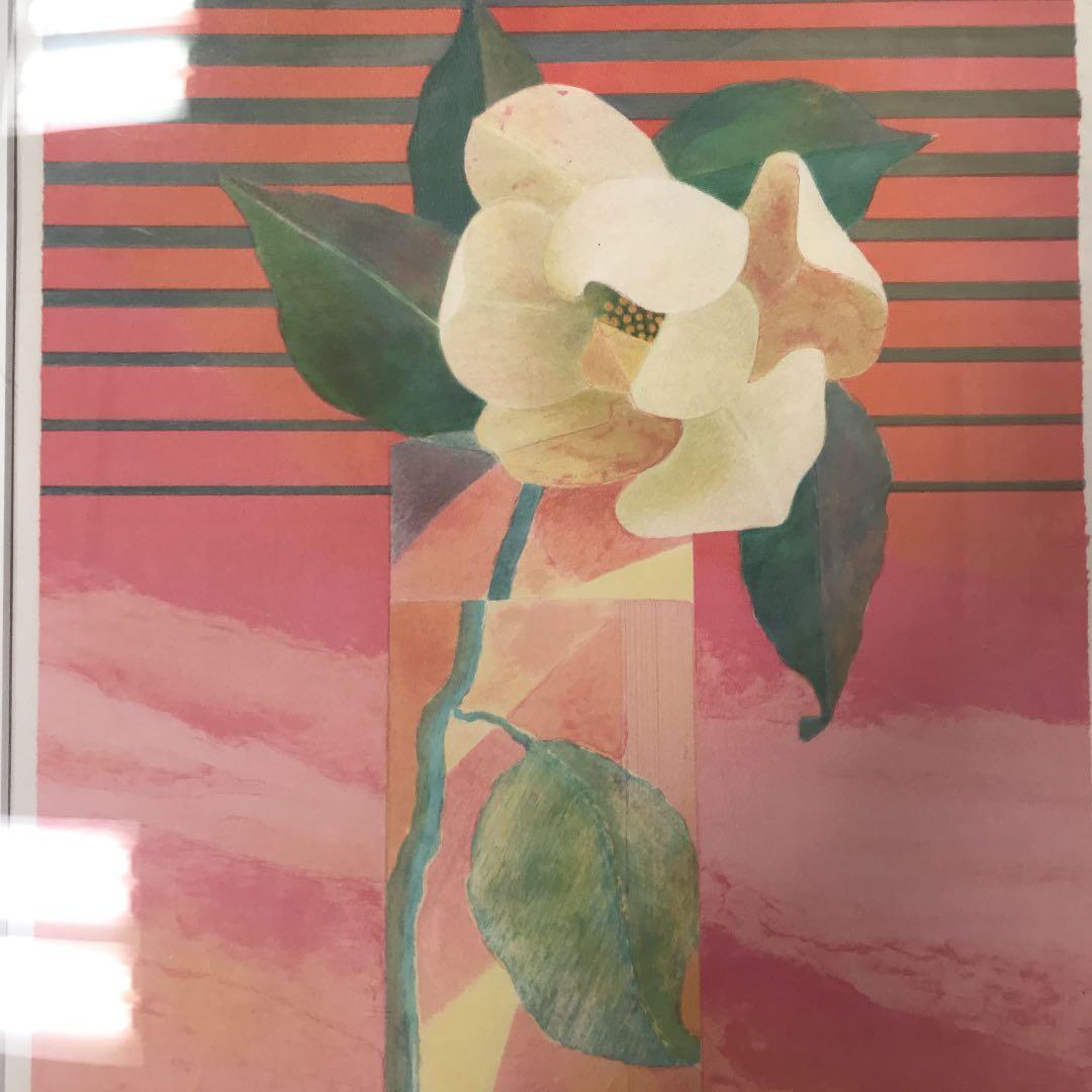 リトグラフ　一輪の花　クロード　コムレ