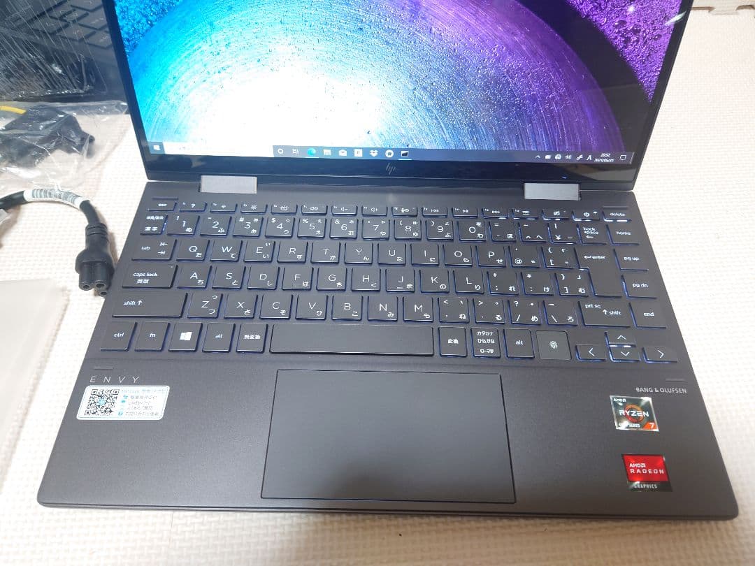 HP ENVY 13/Ryzen7 4700U/16・512G/2in1タッチ