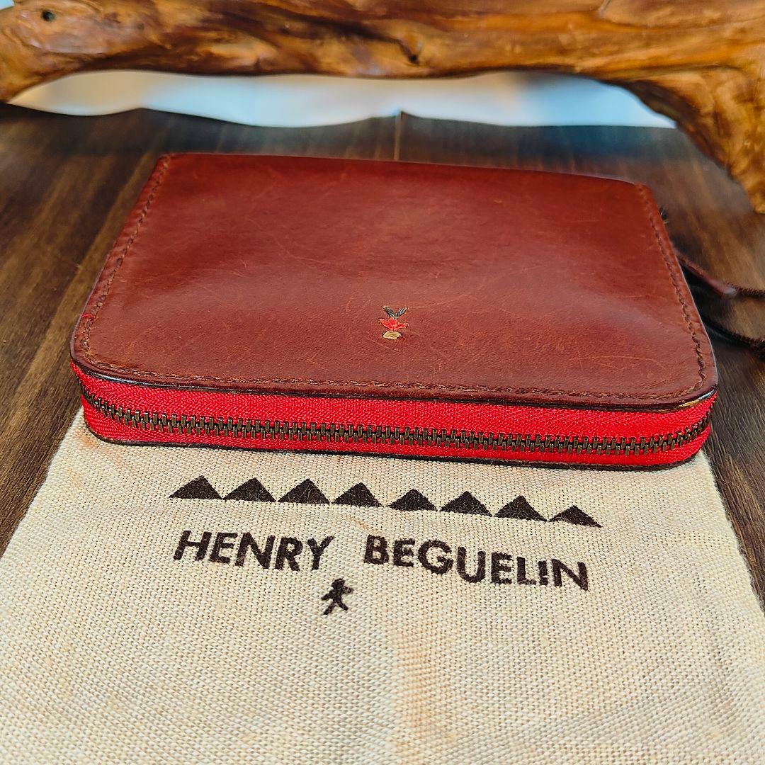 【極上エイジング】エンリーベグリン 高級レザーウォレット イタリア製 袋付正規品
