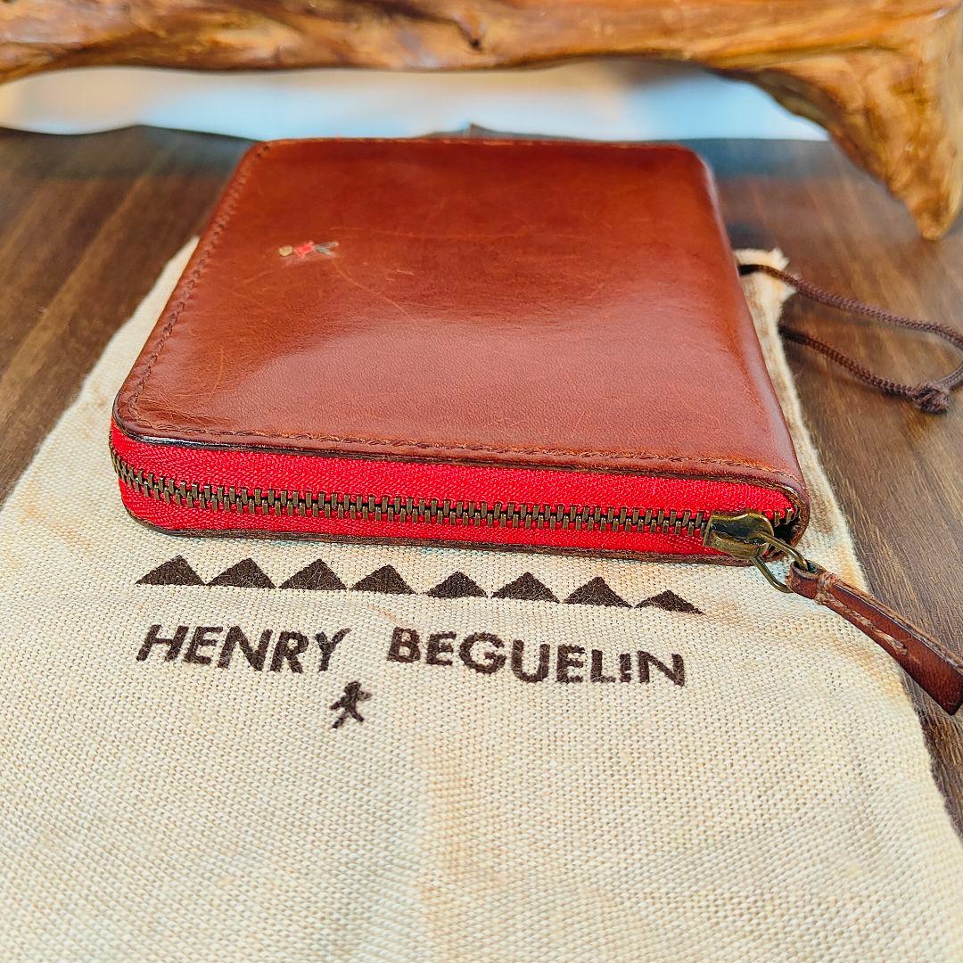 【極上エイジング】エンリーベグリン 高級レザーウォレット イタリア製 袋付正規品